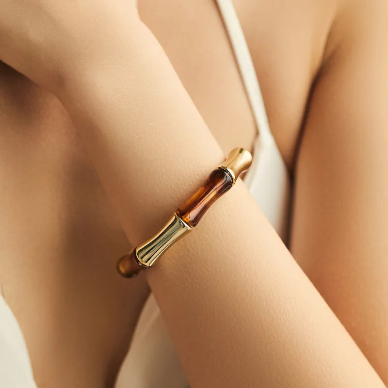Candy Acrylic Stretchable Bangle – worn by a model