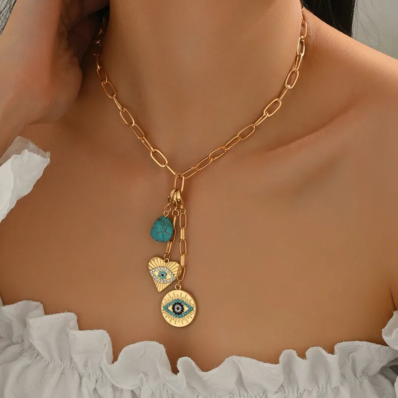 Main Character Evil Eye Charms Necklace – photo 1