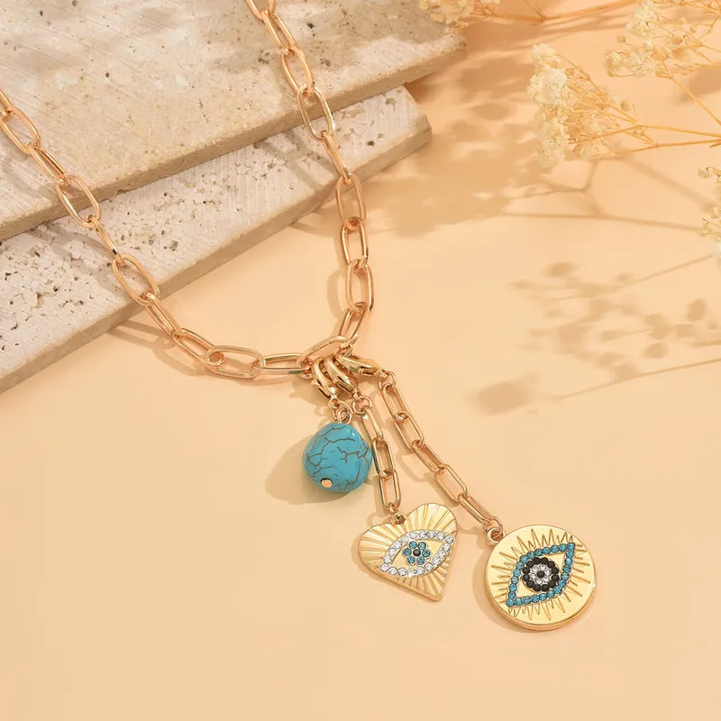Main Character Evil Eye Charms Necklace – photo 2