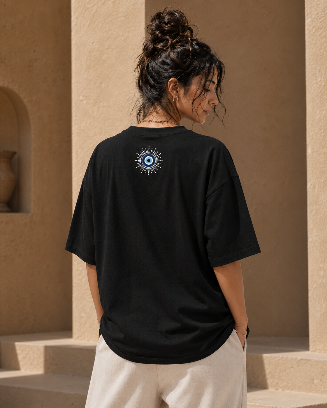 Evil Eye Go Blind Unisex Oversized Tee