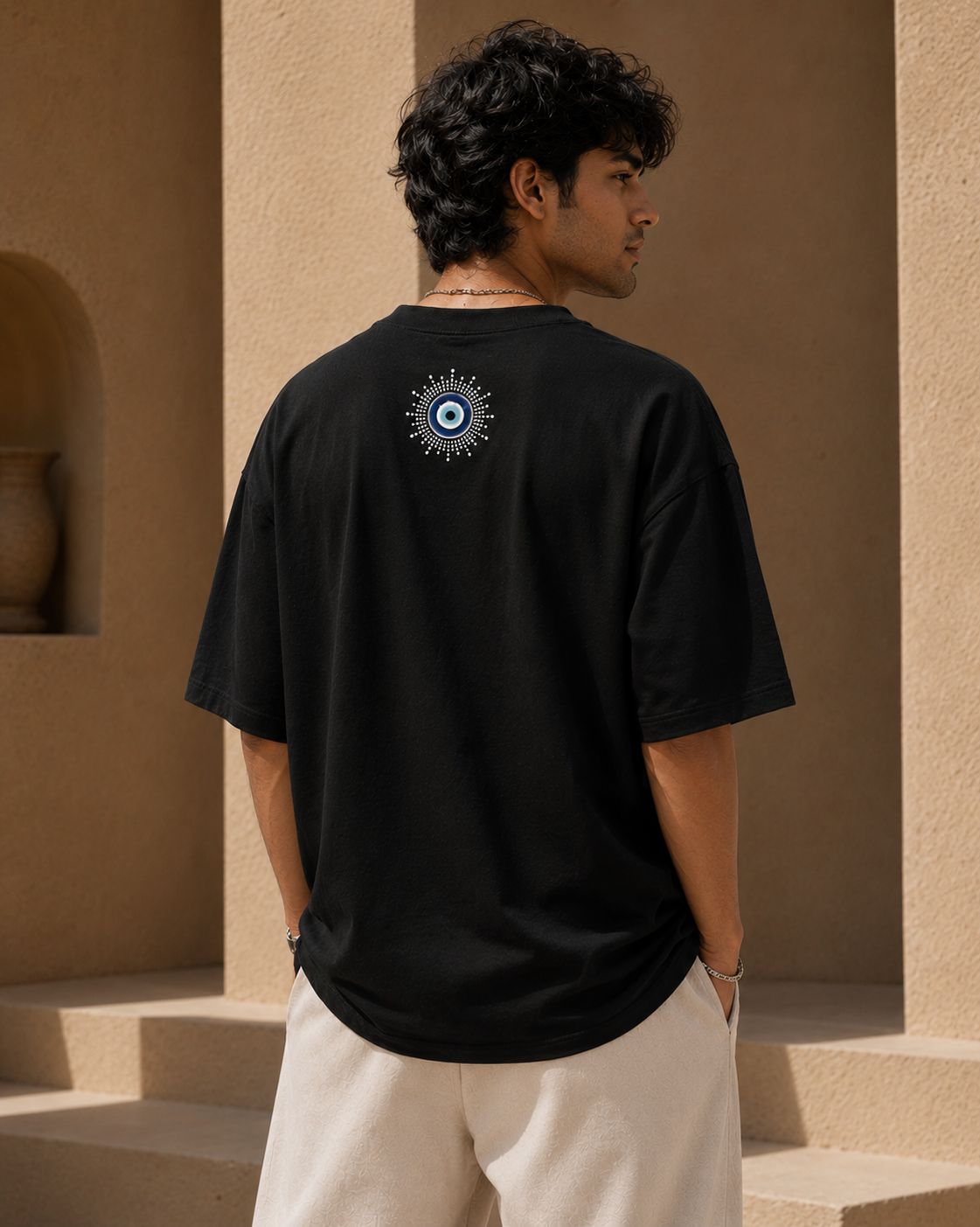 Evil Eye Go Blind Unisex Oversized Tee