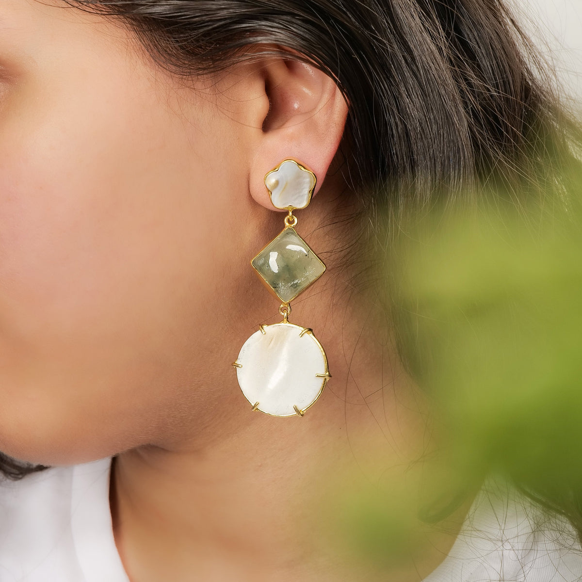 Coastal Danglers – worn by a model