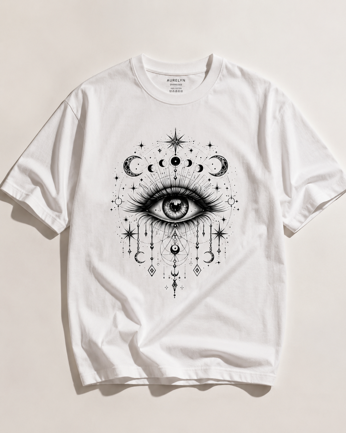 Celestial Evil Eye Unisex Oversized Tee