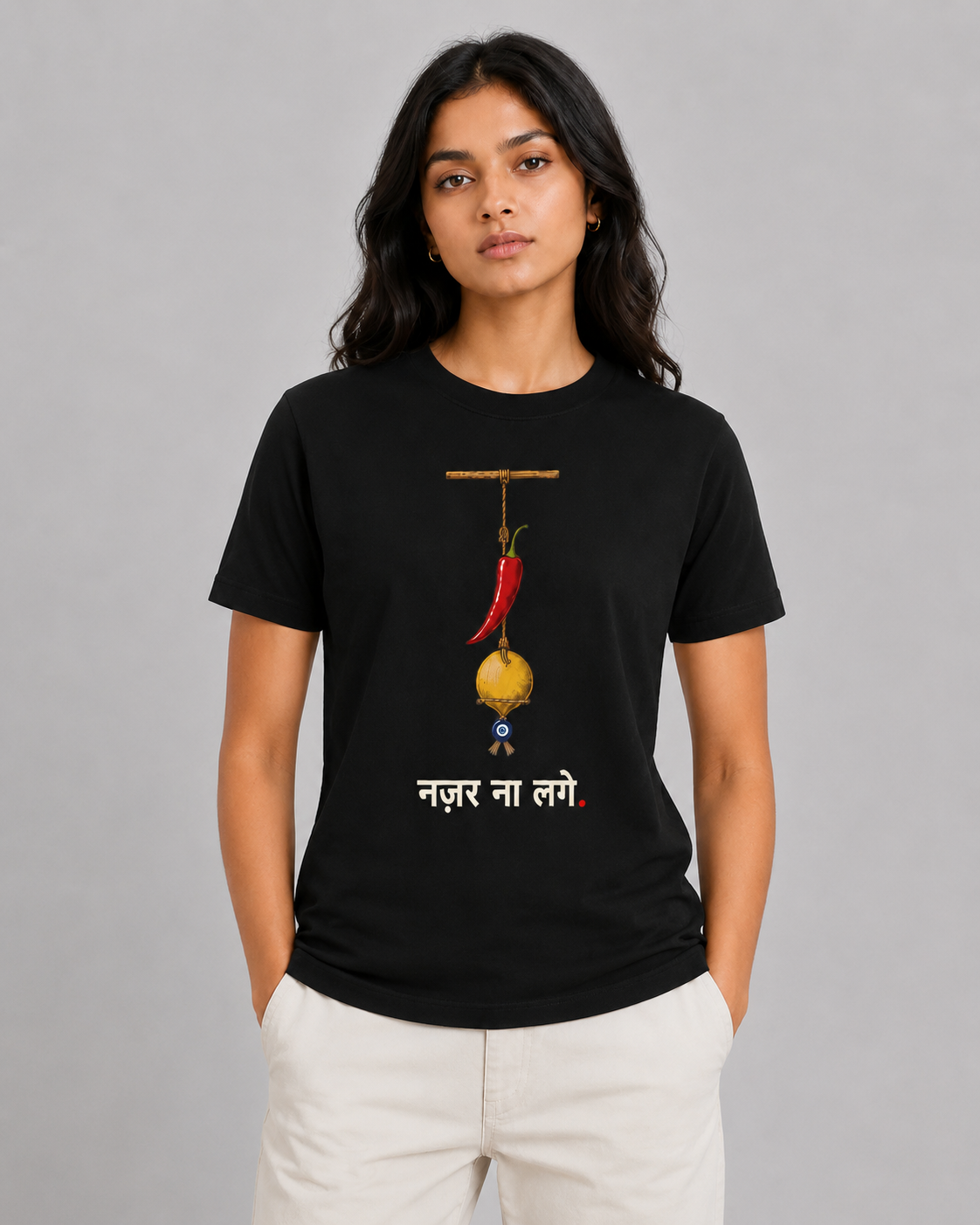 Nimbu Mirchi Buri Nazar Wale Unisex Tee 🍋🌶️