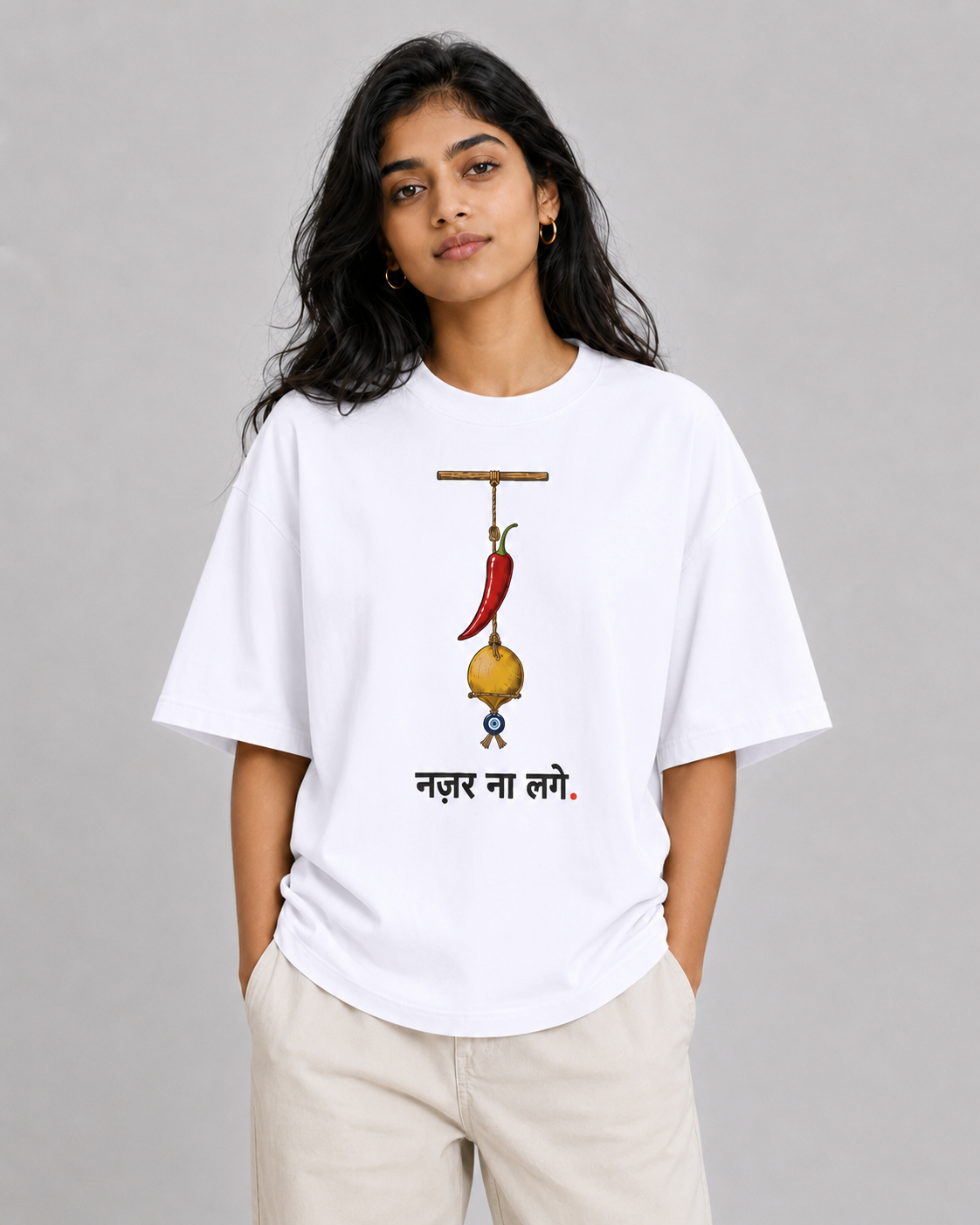 Nimbu Mirchi Buri Nazar Wale Unisex Tee 🍋🌶️