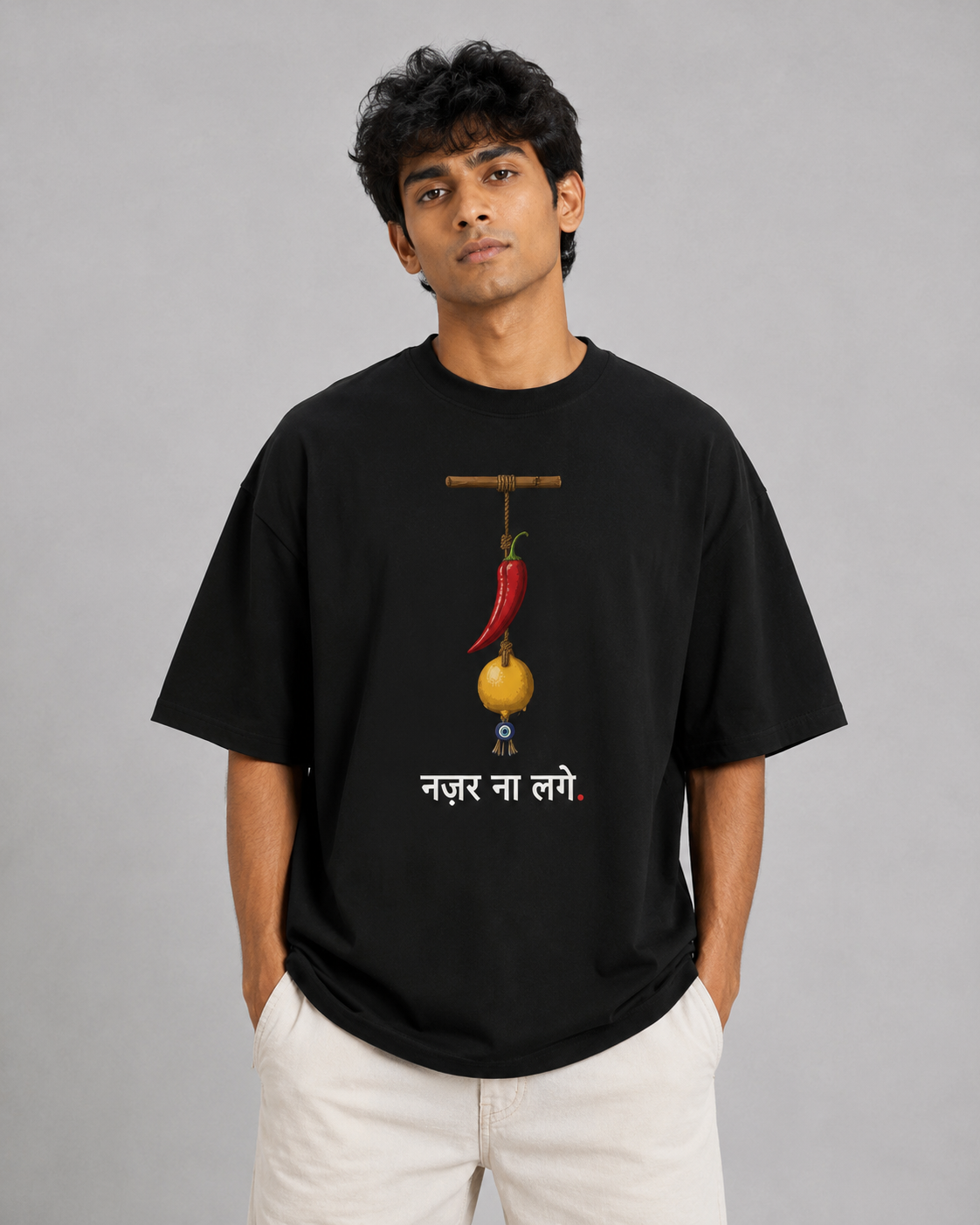 Nimbu Mirchi Buri Nazar Wale Unisex Tee 🍋🌶️