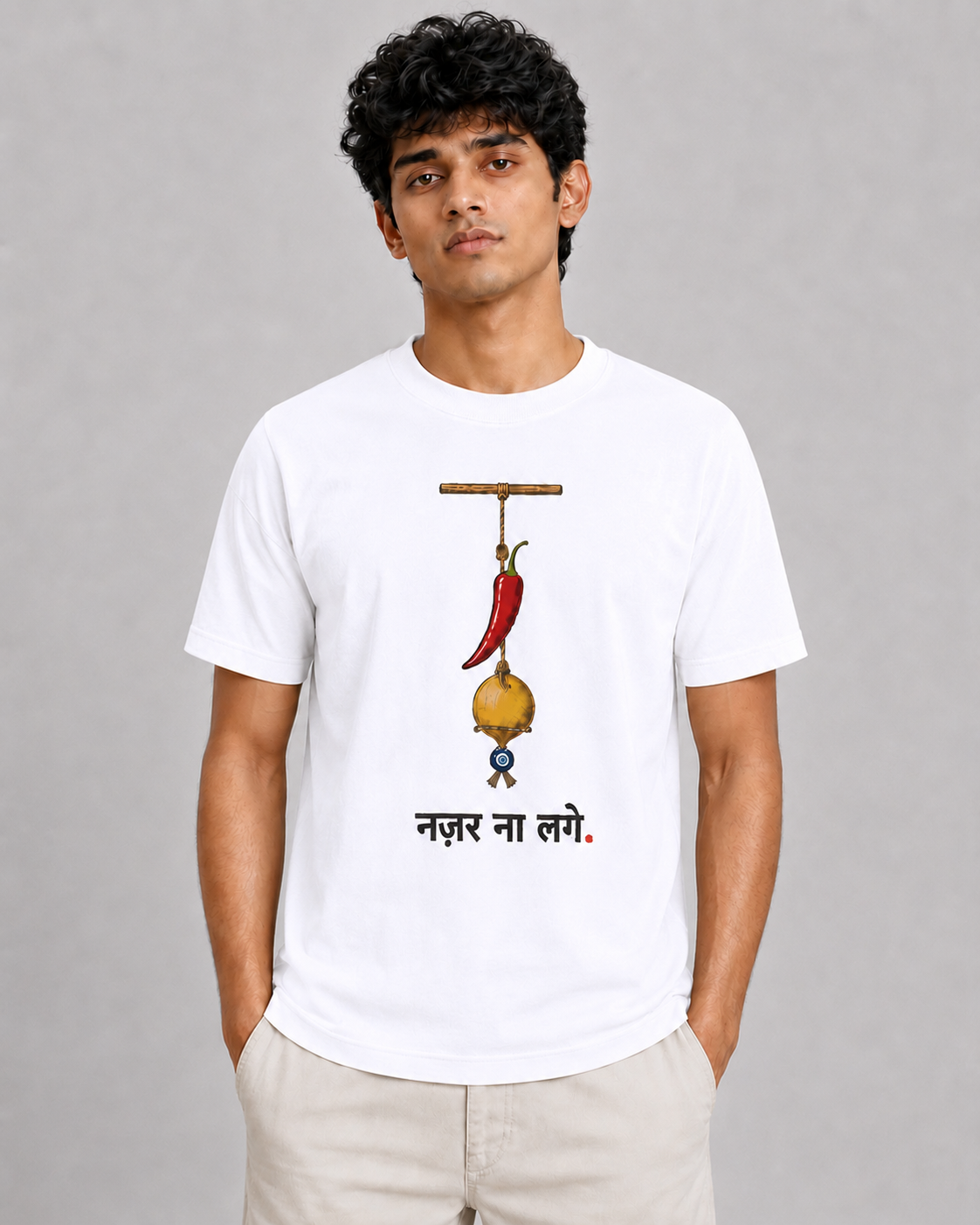 Nimbu Mirchi Buri Nazar Wale Unisex Tee 🍋🌶️