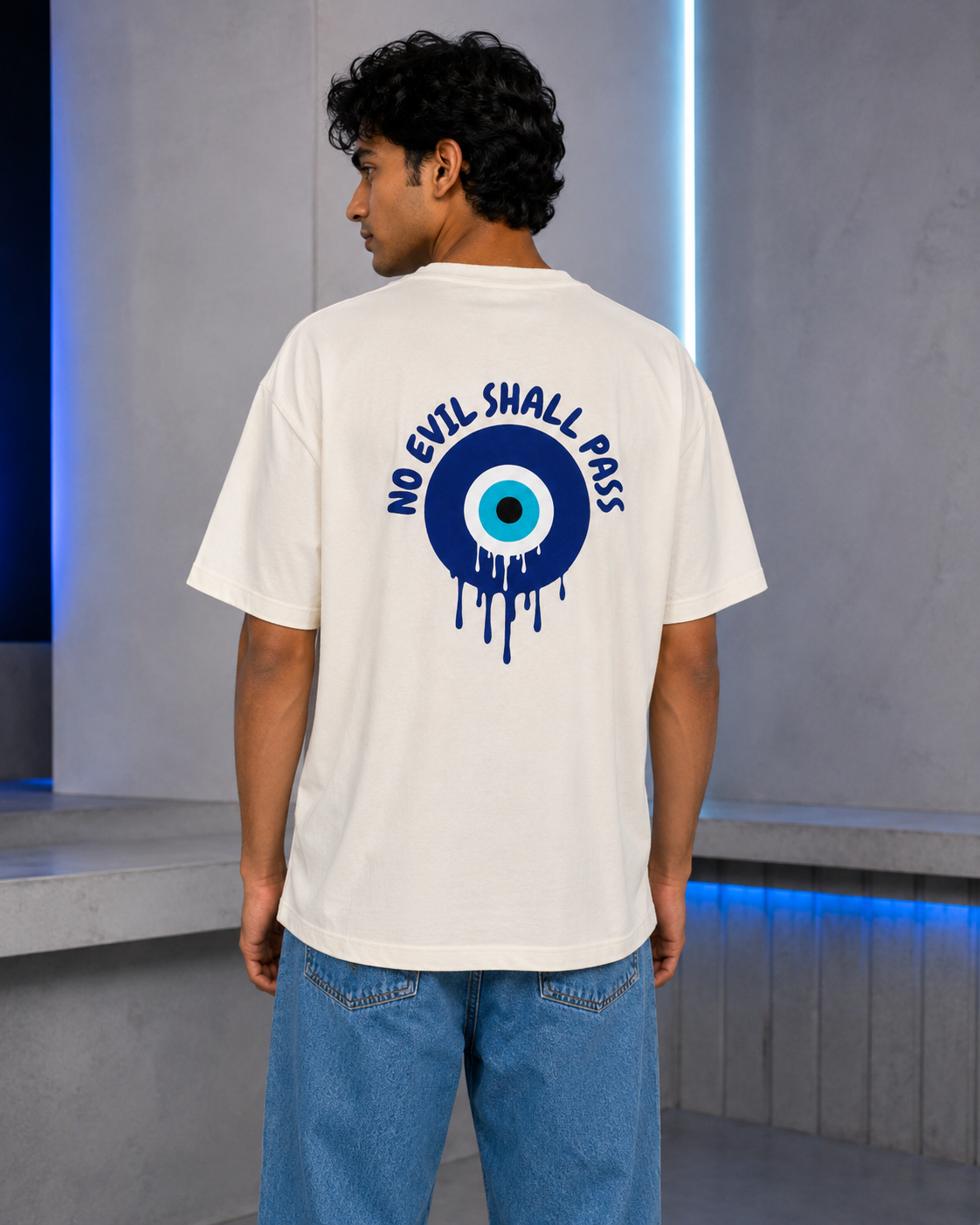 No Evil Eye Shall Pass Unisex Oversized Tee
