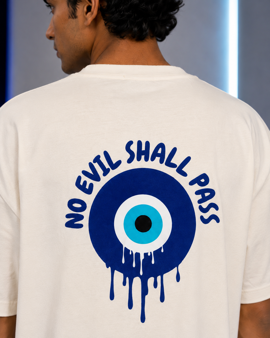 No Evil Eye Shall Pass Unisex Oversized Tee
