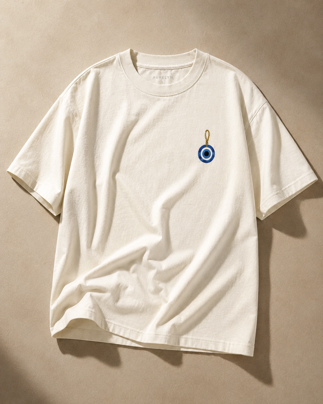 Evil Eye Charm Unisex Oversized Tee