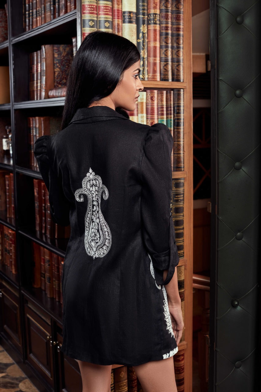Black Kashida Hand Embroidered Set – photo 2