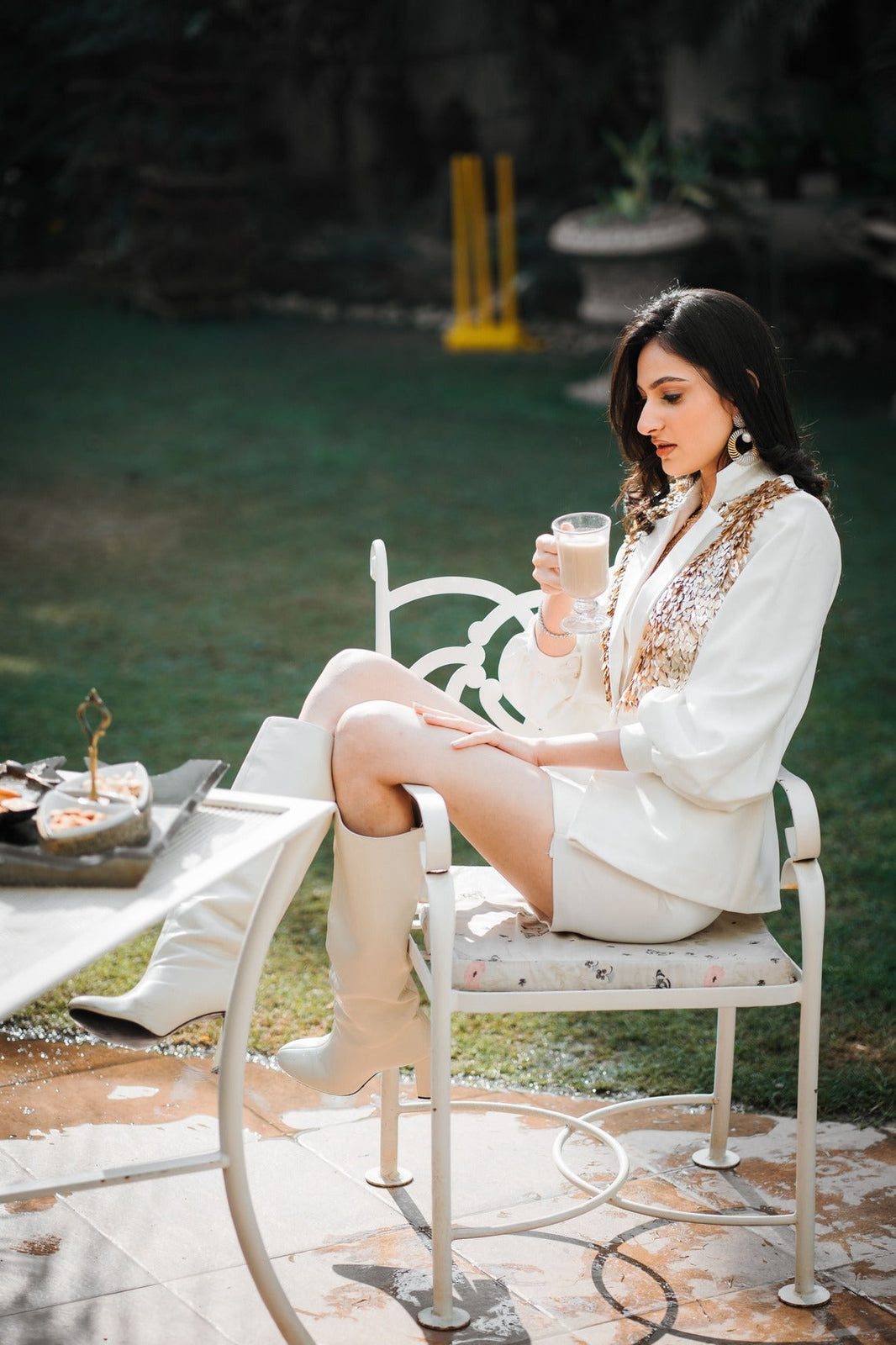 Sequins embroidered blazer set – photo 2