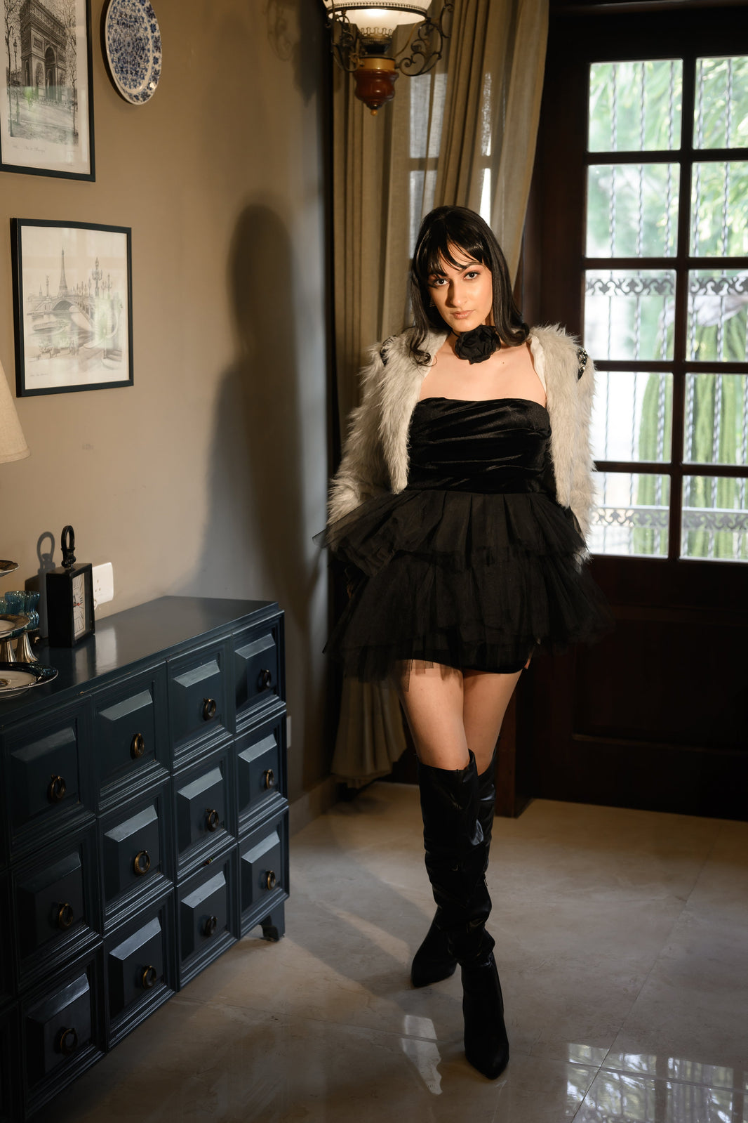 Ivory shaded fur Swarovski jacket – photo 2