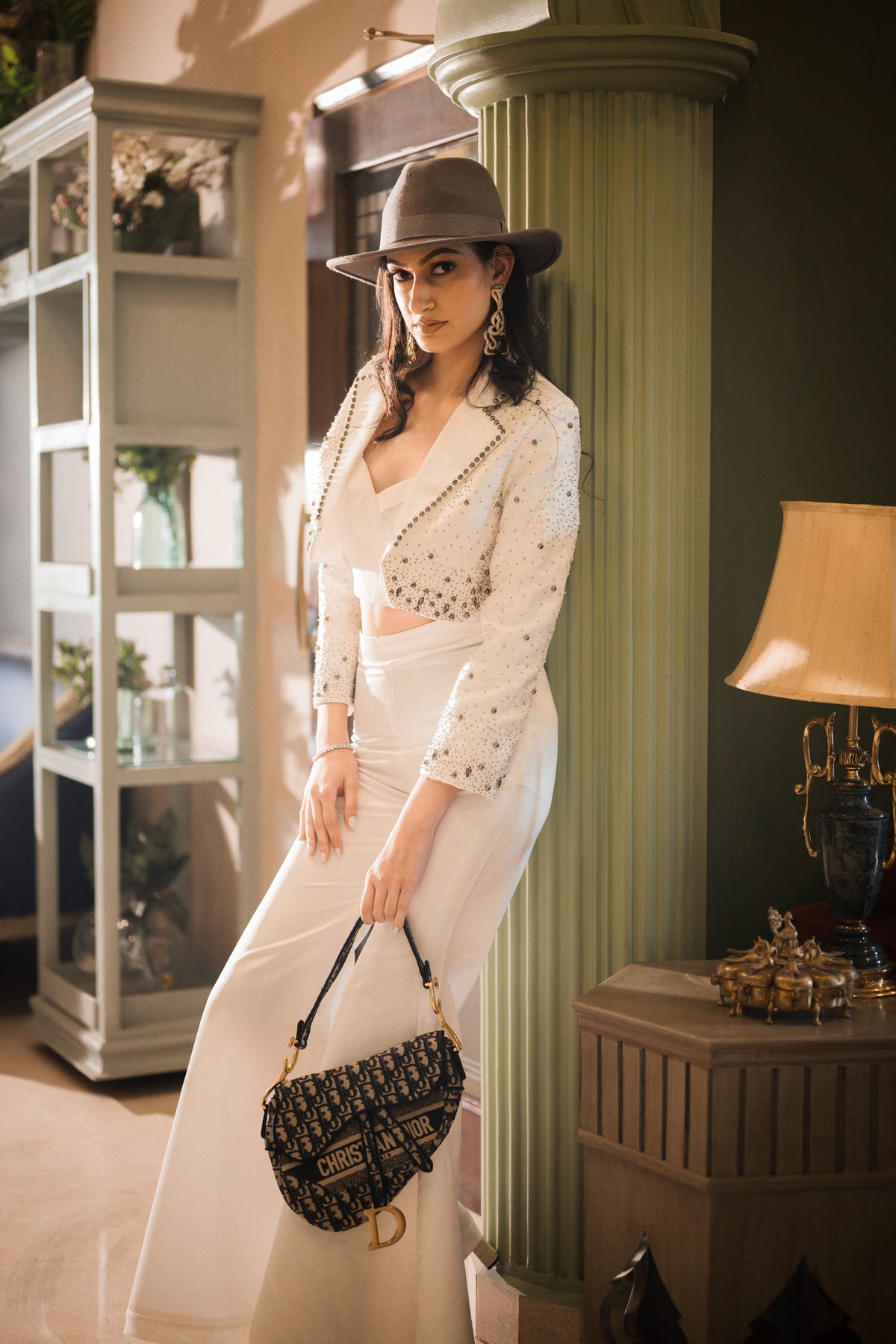 Ivory hand embroidered 3 piece set – photo 4