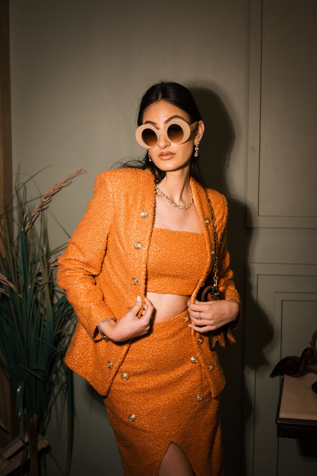 Orange woolen blazer set – photo 1