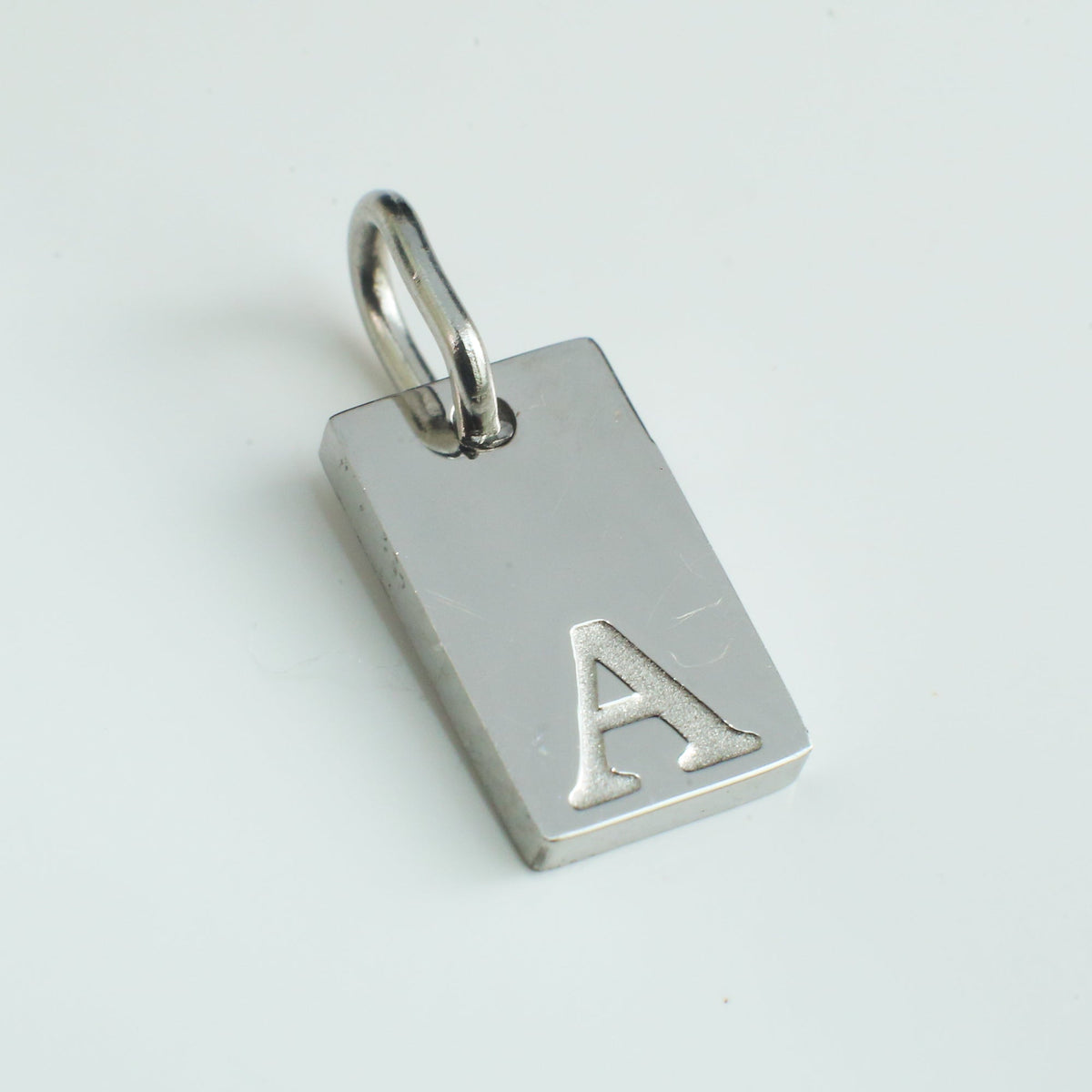 Dainty Alphabet Charm Silver  - A
