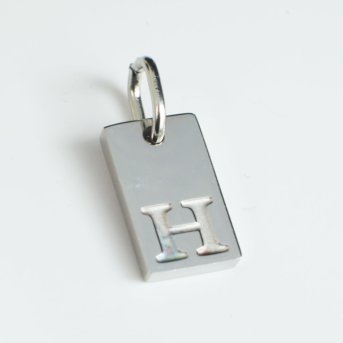 Dainty Alphabet Charm Silver  - H
