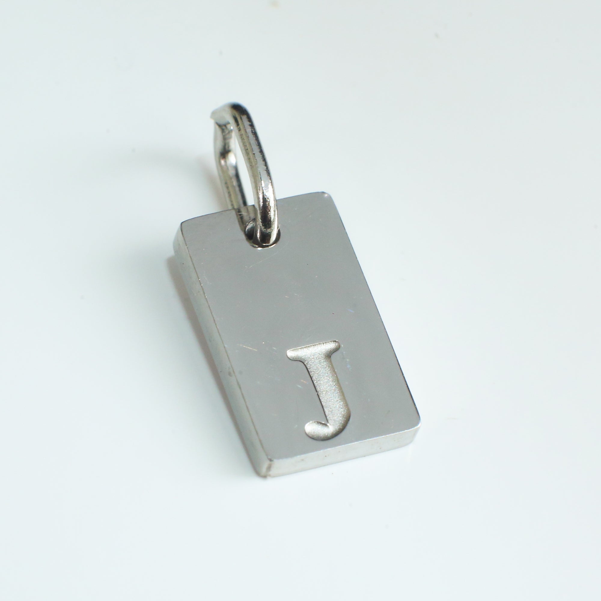 Dainty Alphabet Charm Silver  - J