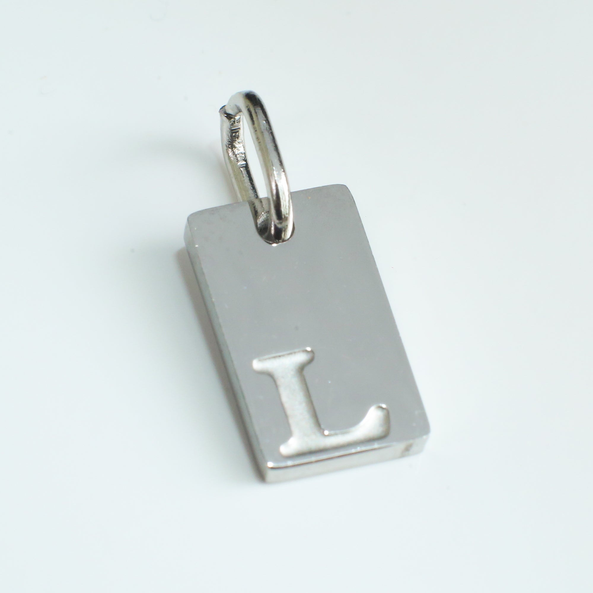 Dainty Alphabet Charm Silver  - L
