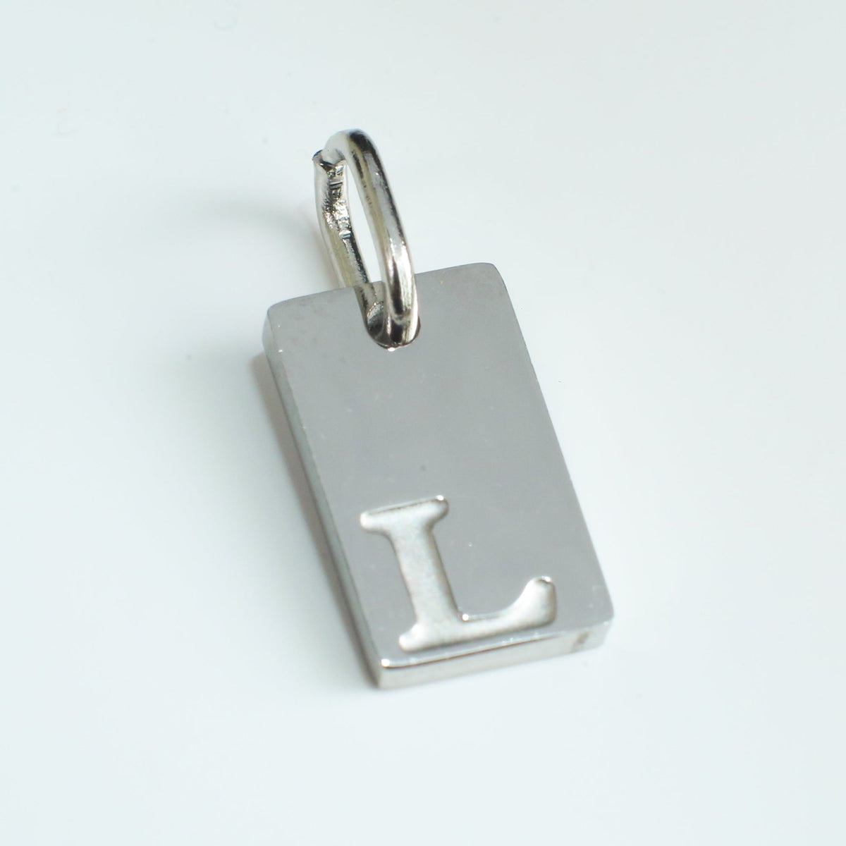 Dainty Alphabet Charm Silver  - L