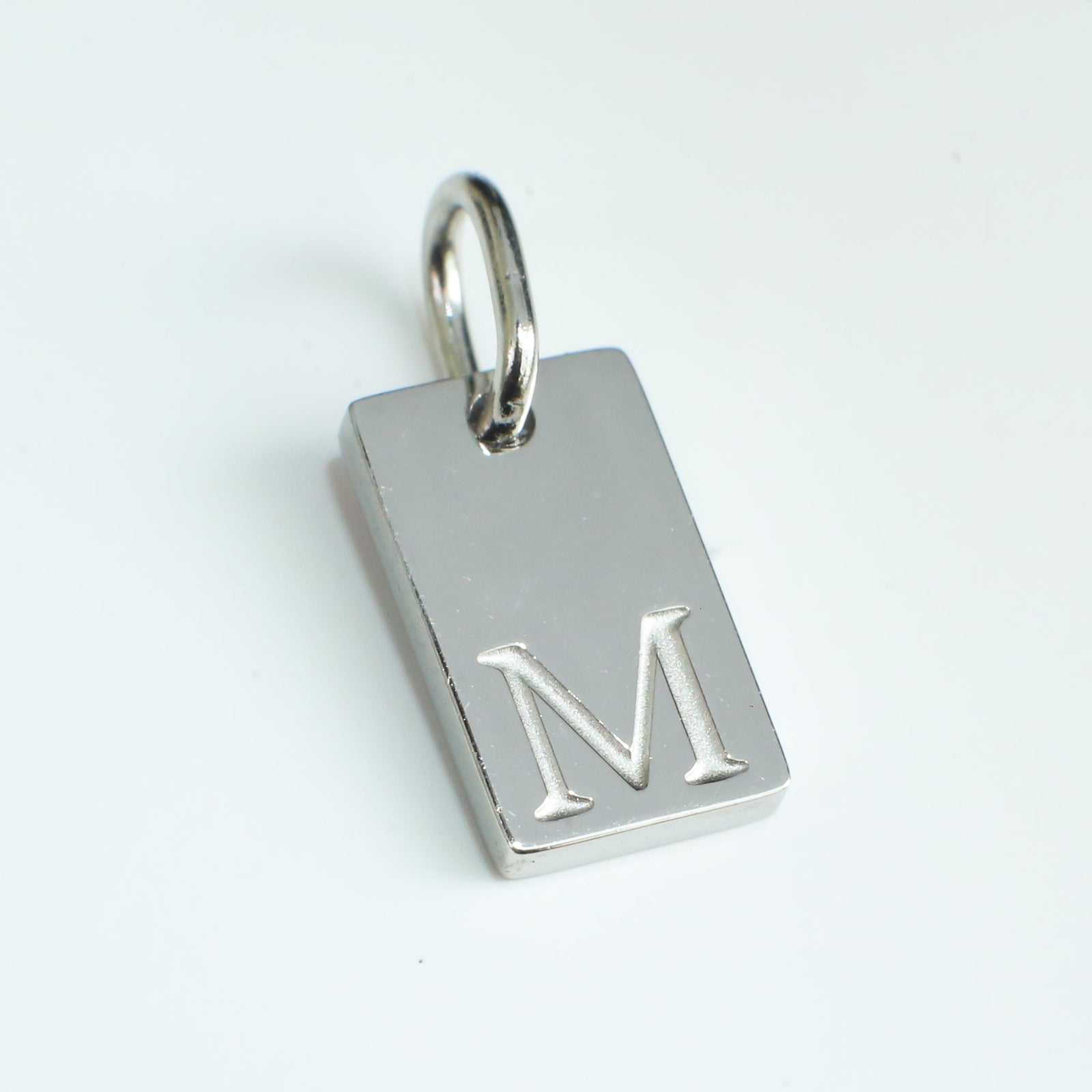 Dainty Alphabet Charm Silver  - M