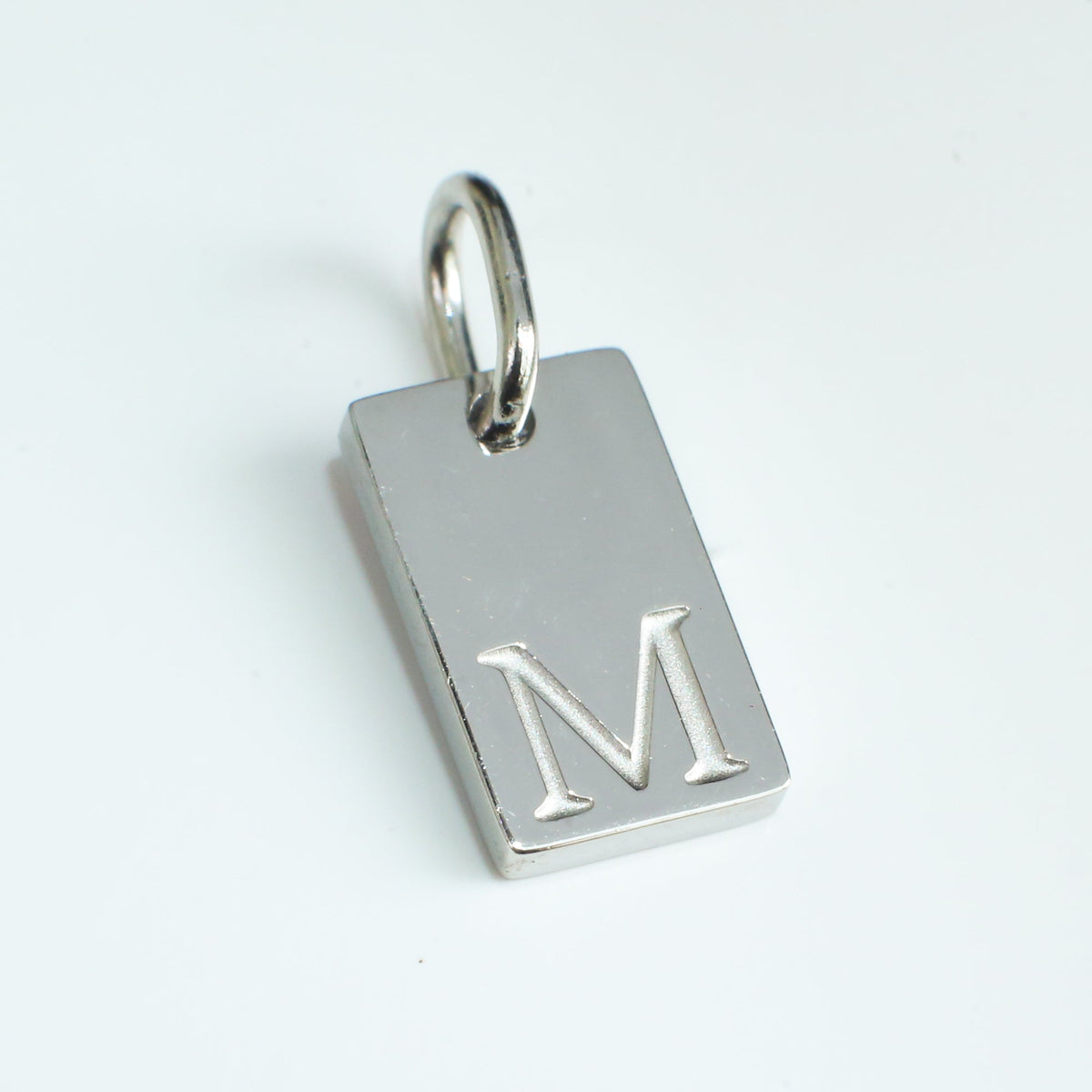 Dainty Alphabet Charm Silver  - M
