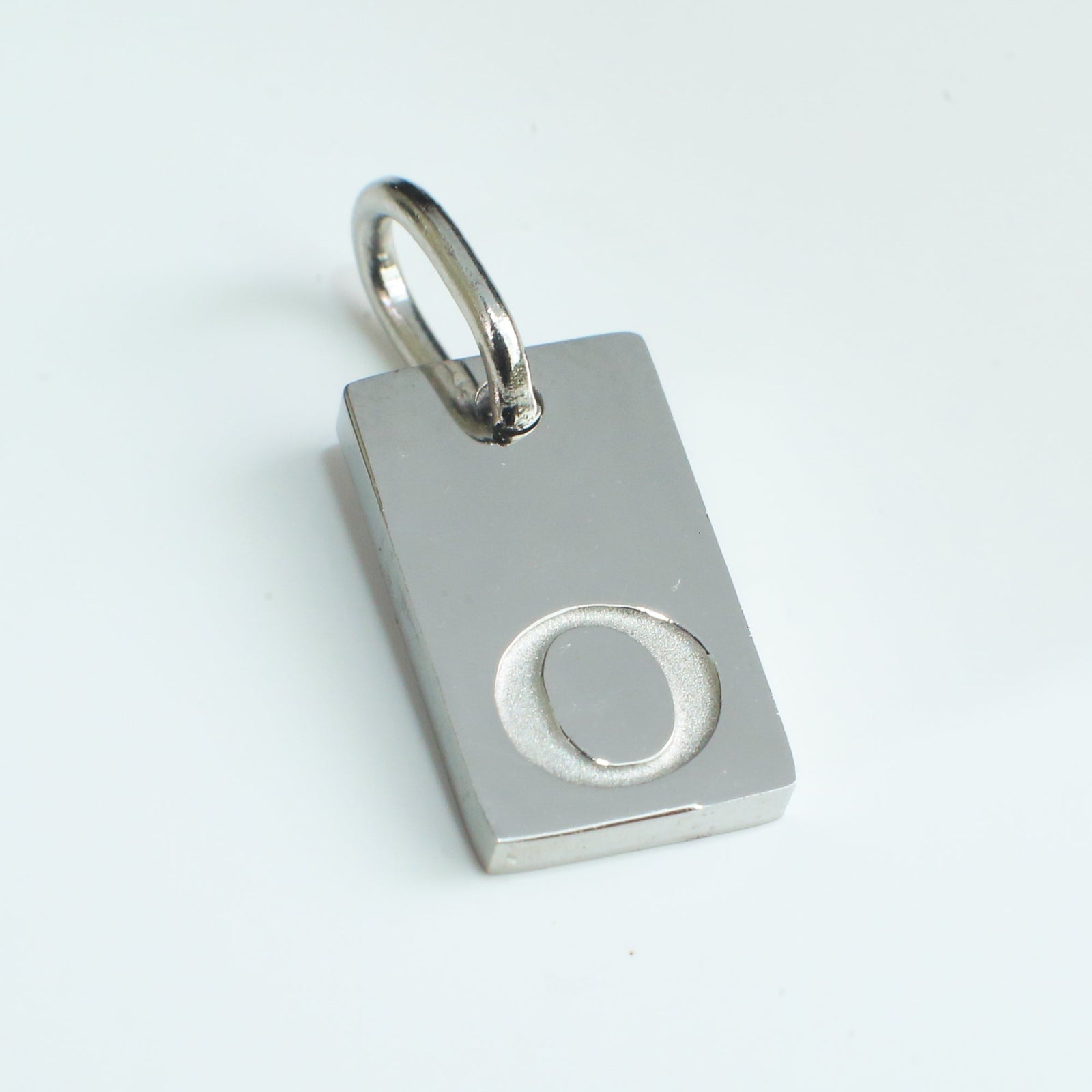 Dainty Alphabet Charm Silver  - O