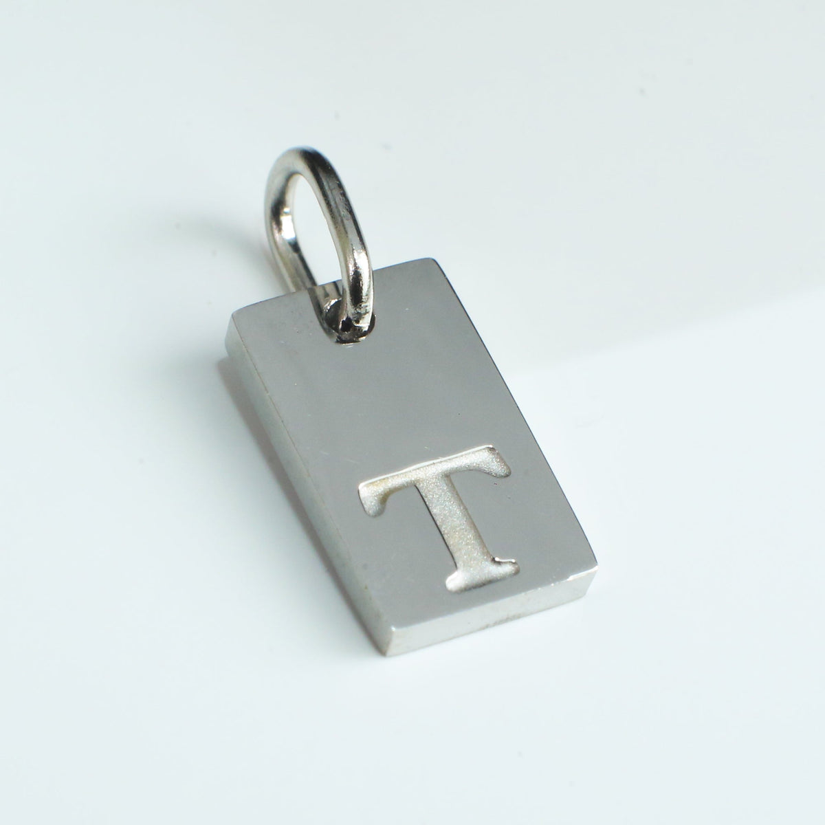 Dainty Alphabet Charm Silver  - T