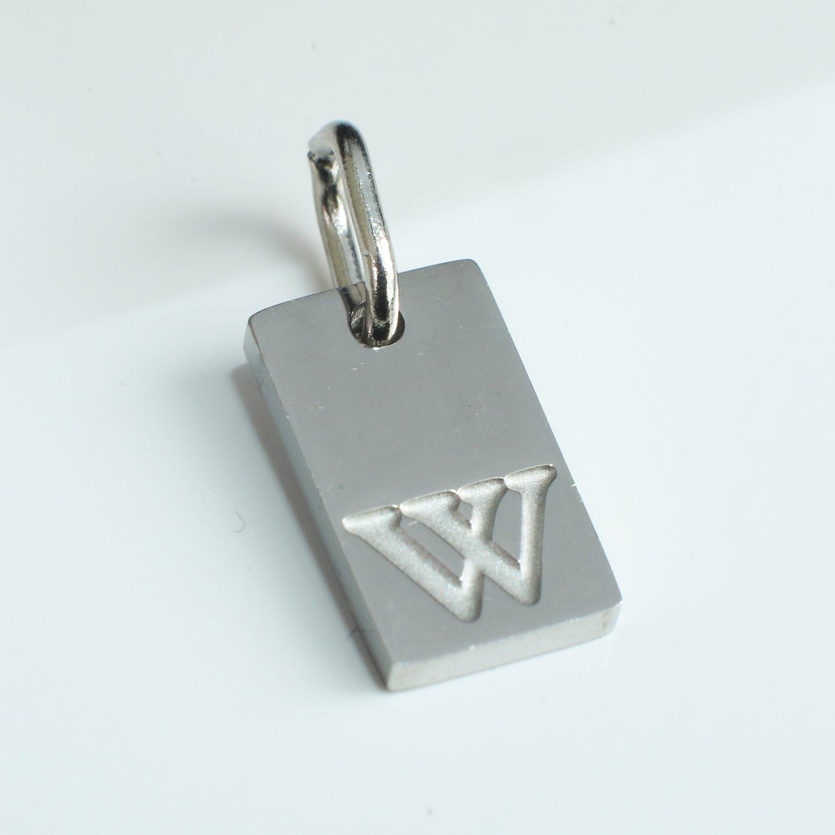 Dainty Alphabet Charm Silver  - W