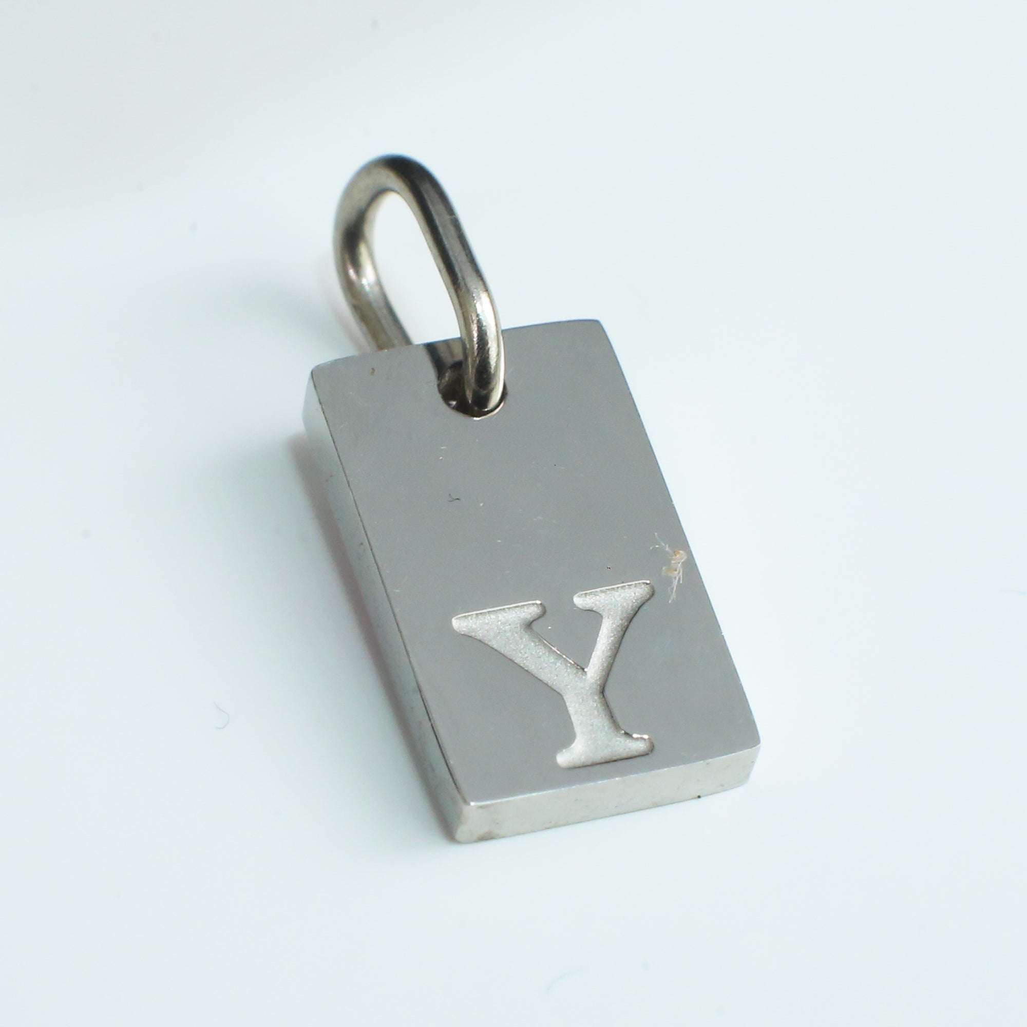 Dainty Alphabet Charm Silver  - Y