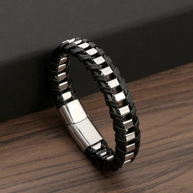 Silver Biker Bracelet for Men – photo 1