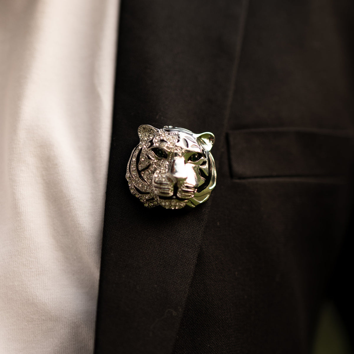 Tiger Brooch - Silver – photo 3