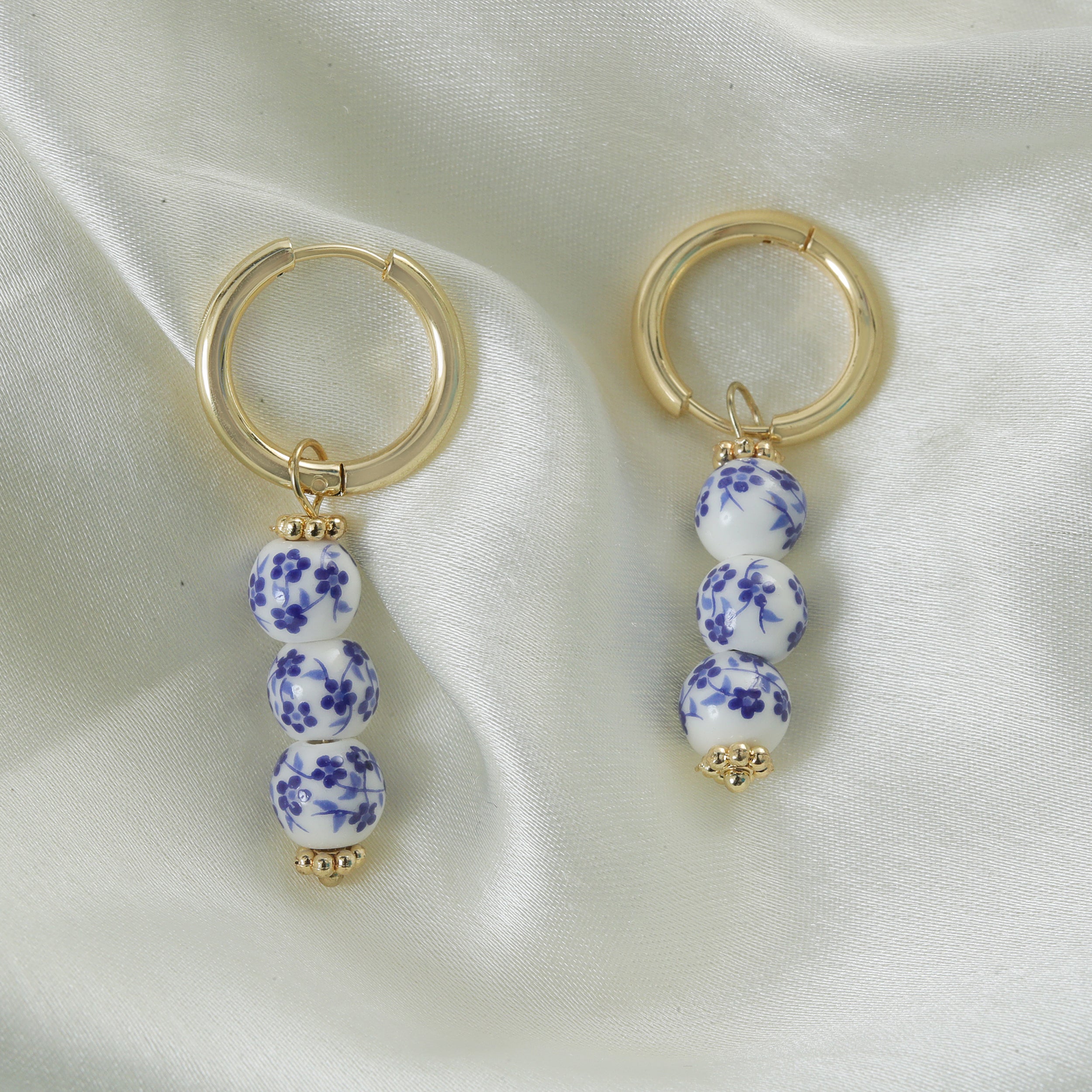 Trio Porcelain Hoops