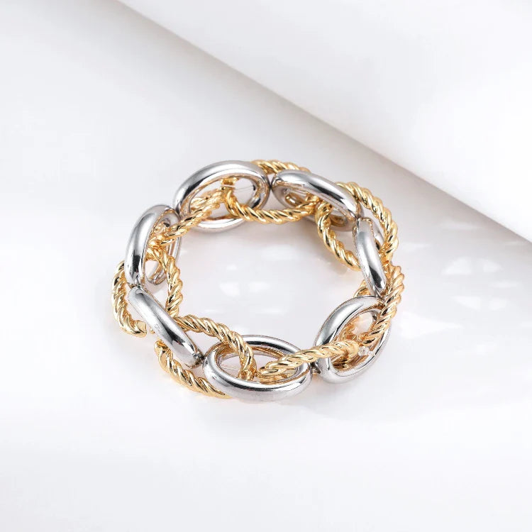 Dual Tone Link Bracelet