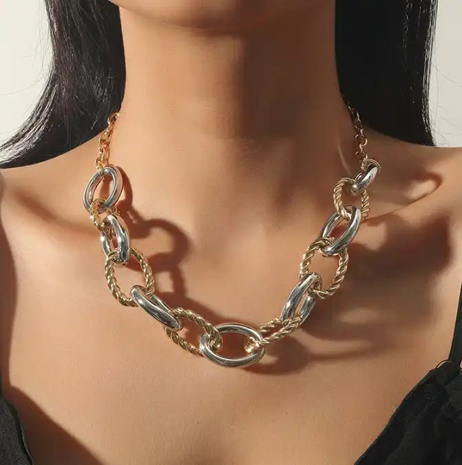 Dual Tone Link Necklace – photo 1