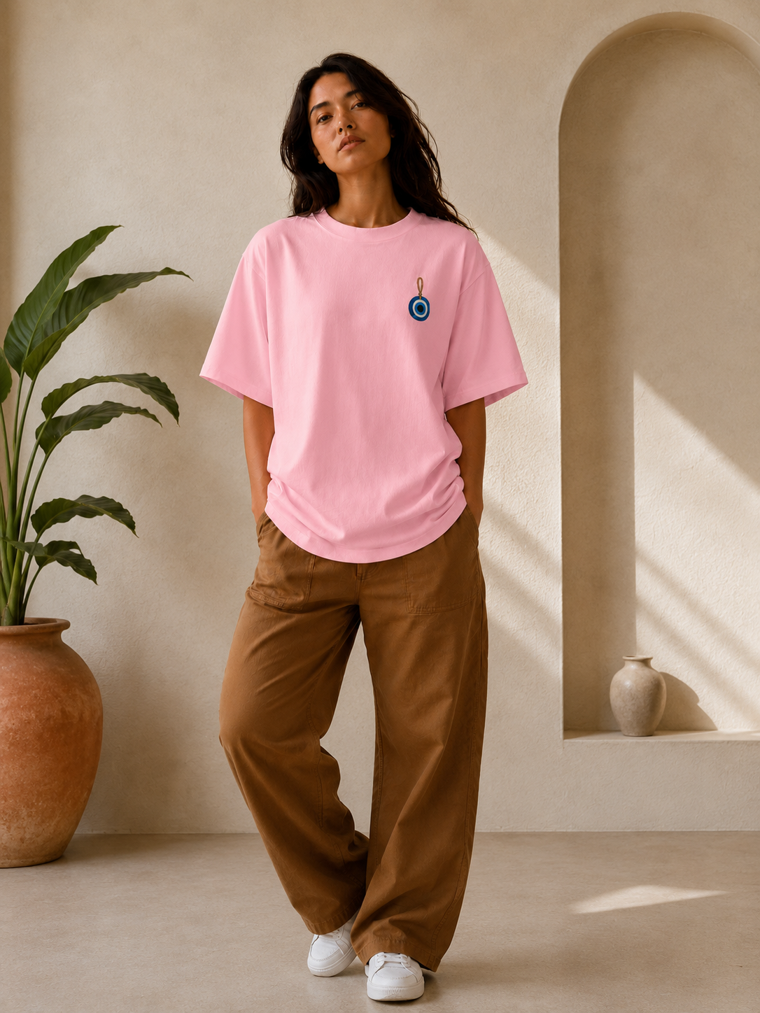 Nazar Charm Oversized T-Shirt
