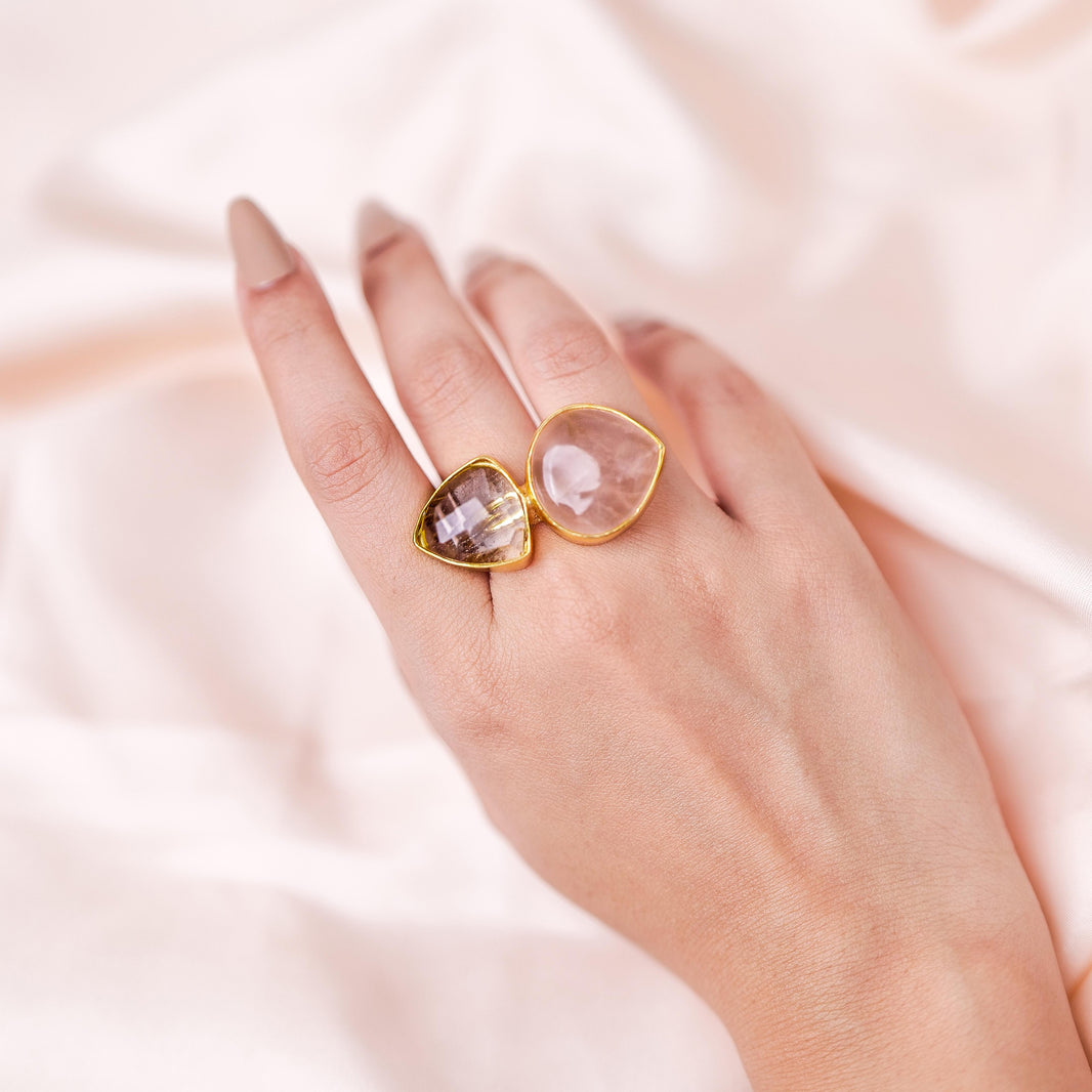 Dual Stone Cocktail Ring – photo 1