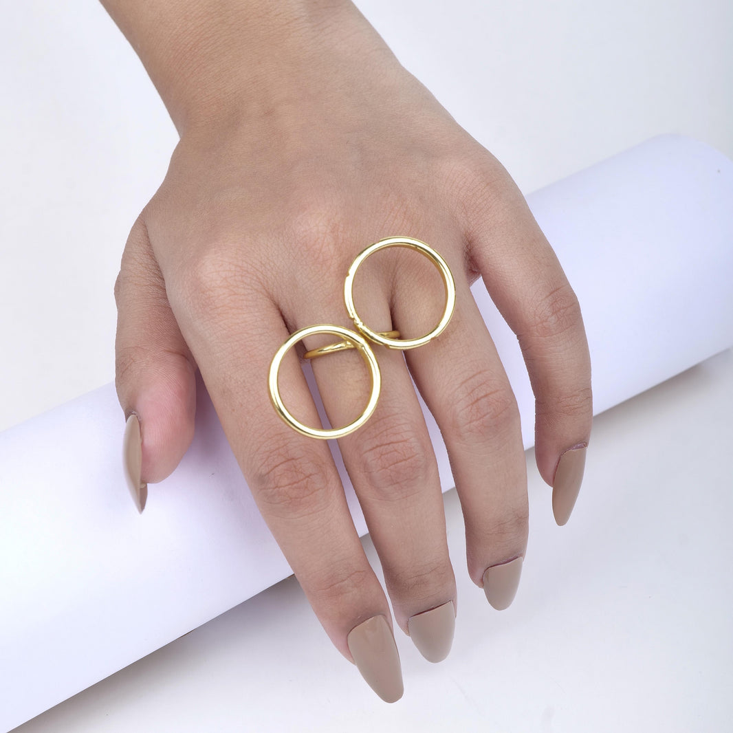 Double Circle Adjustable Ring – photo 1