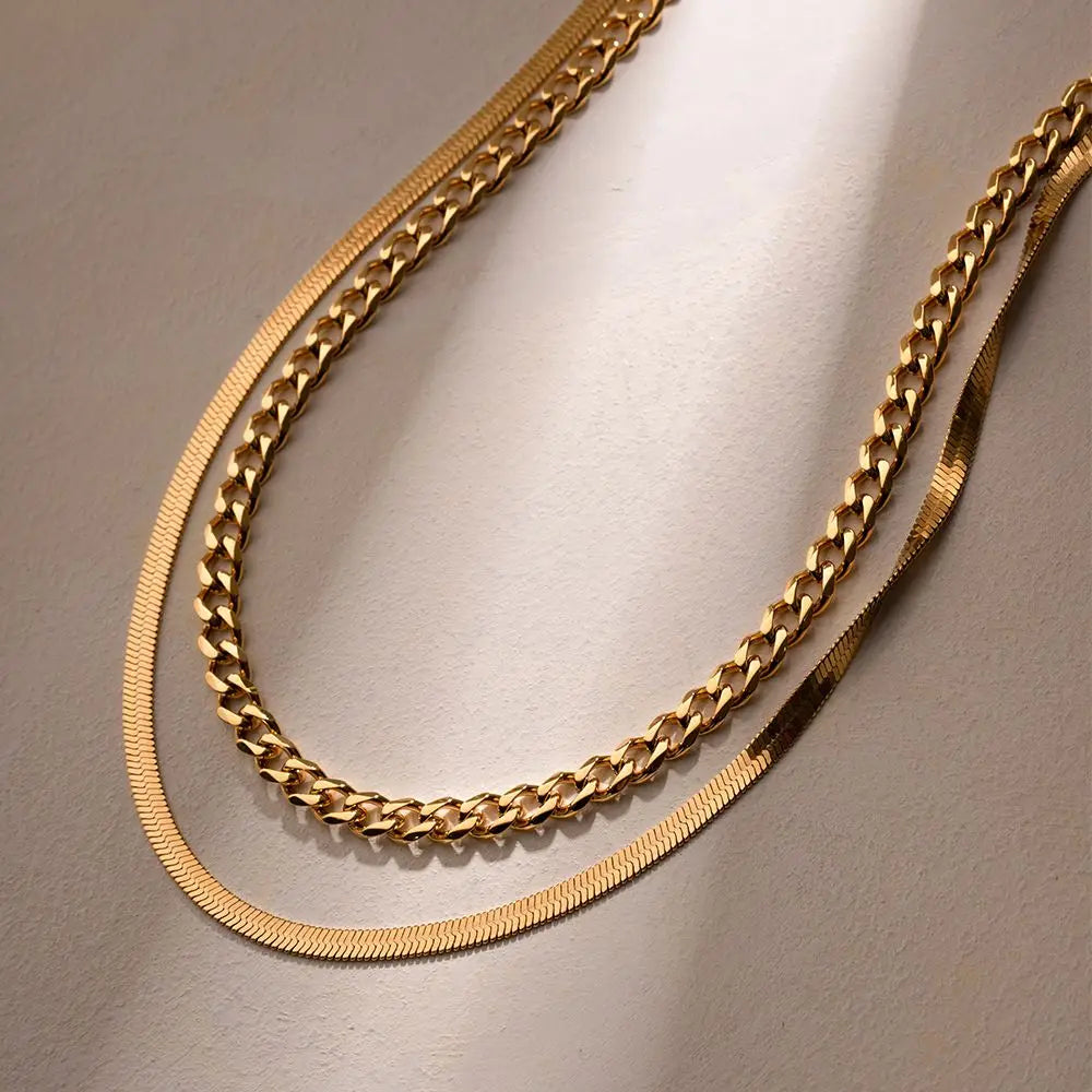 Double Layered Gold Necklace – photo 2
