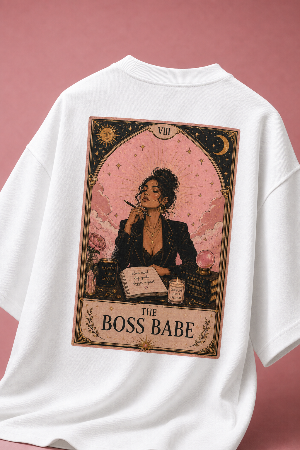 Boss Babe Unisex Oversized Tee - back view