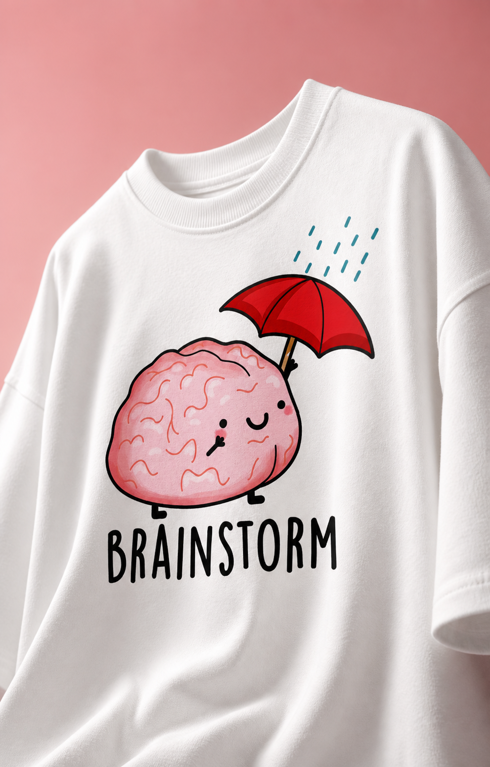 Brainstorm Unisex Oversized Tee - front view