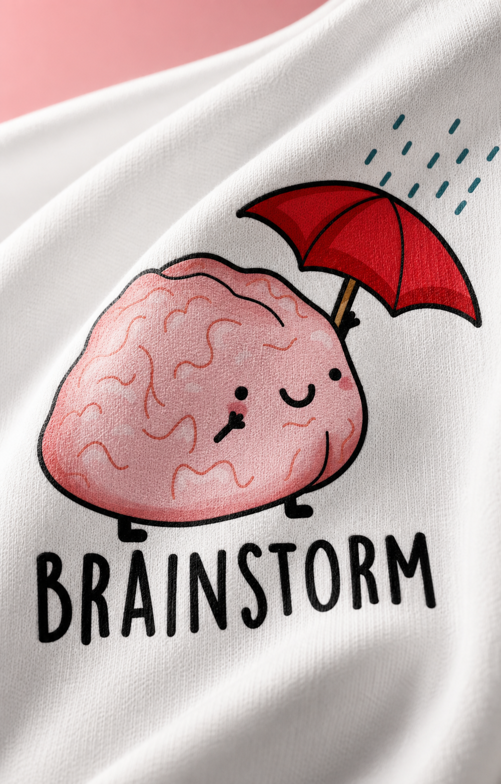 Brainstorm Unisex Oversized Tee - print close-up