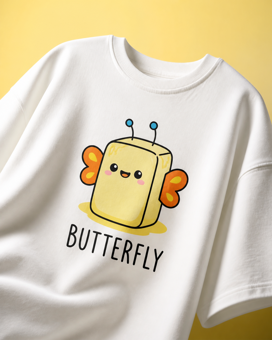 Butterfly Unisex Oversized Tee - front view