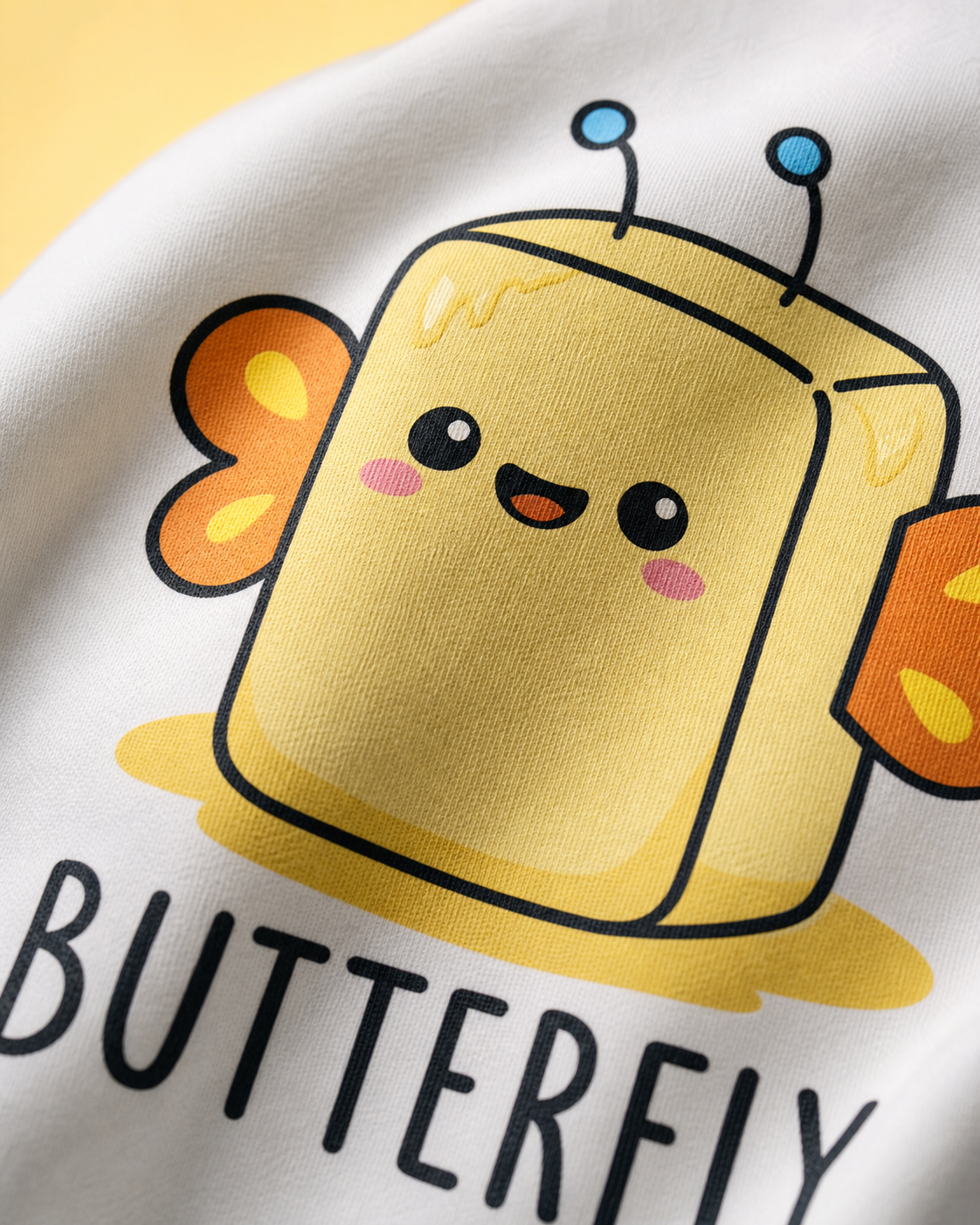 Butterfly Unisex Oversized Tee - print close-up