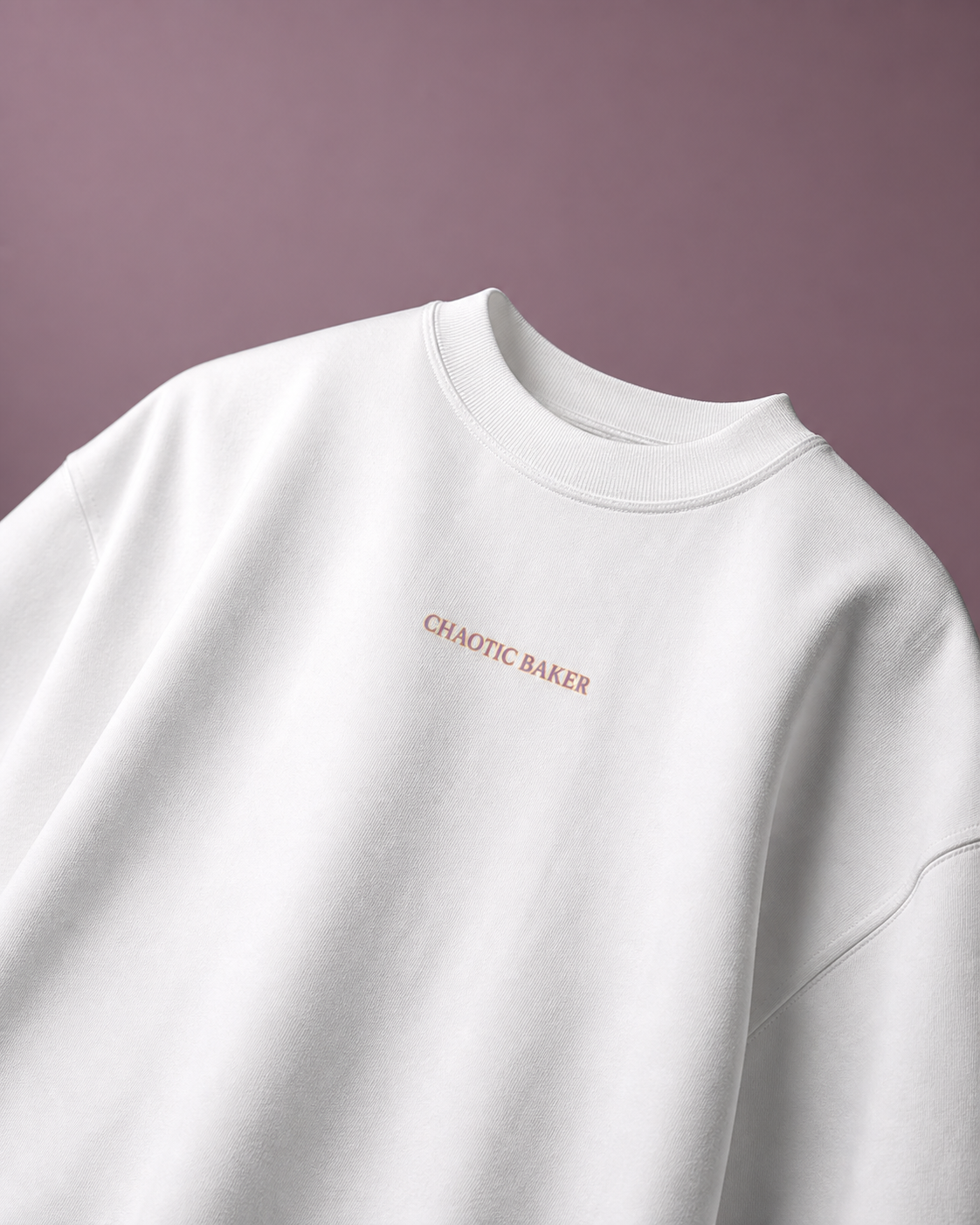 Chaotic Baker Unisex Oversized Tee in white - front