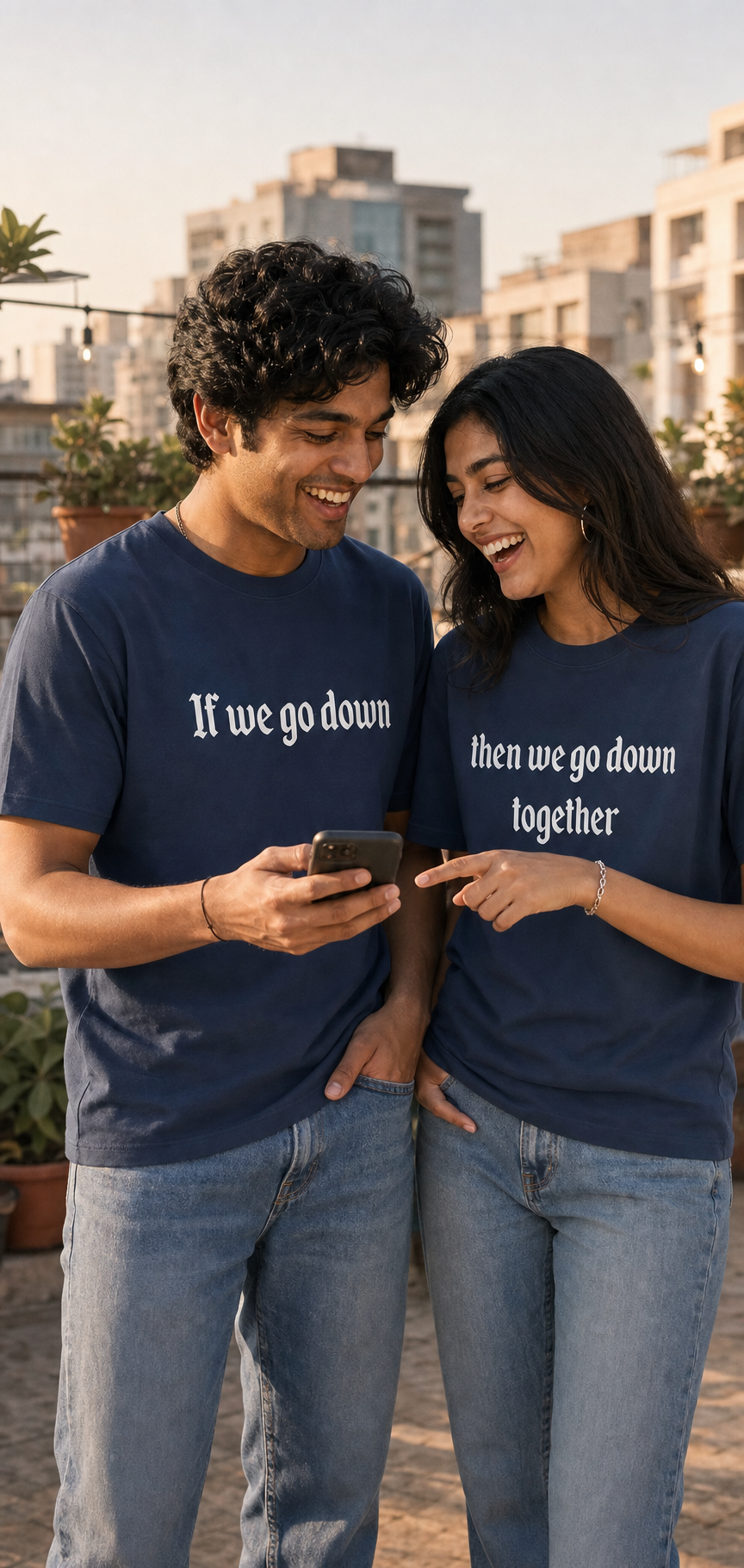 If We Go Down, Then We Go Down Together Unisex Matching T-Shirts – codex clipboard d09bcec7 d062 405a a7ee 536582378850 Navy Blue