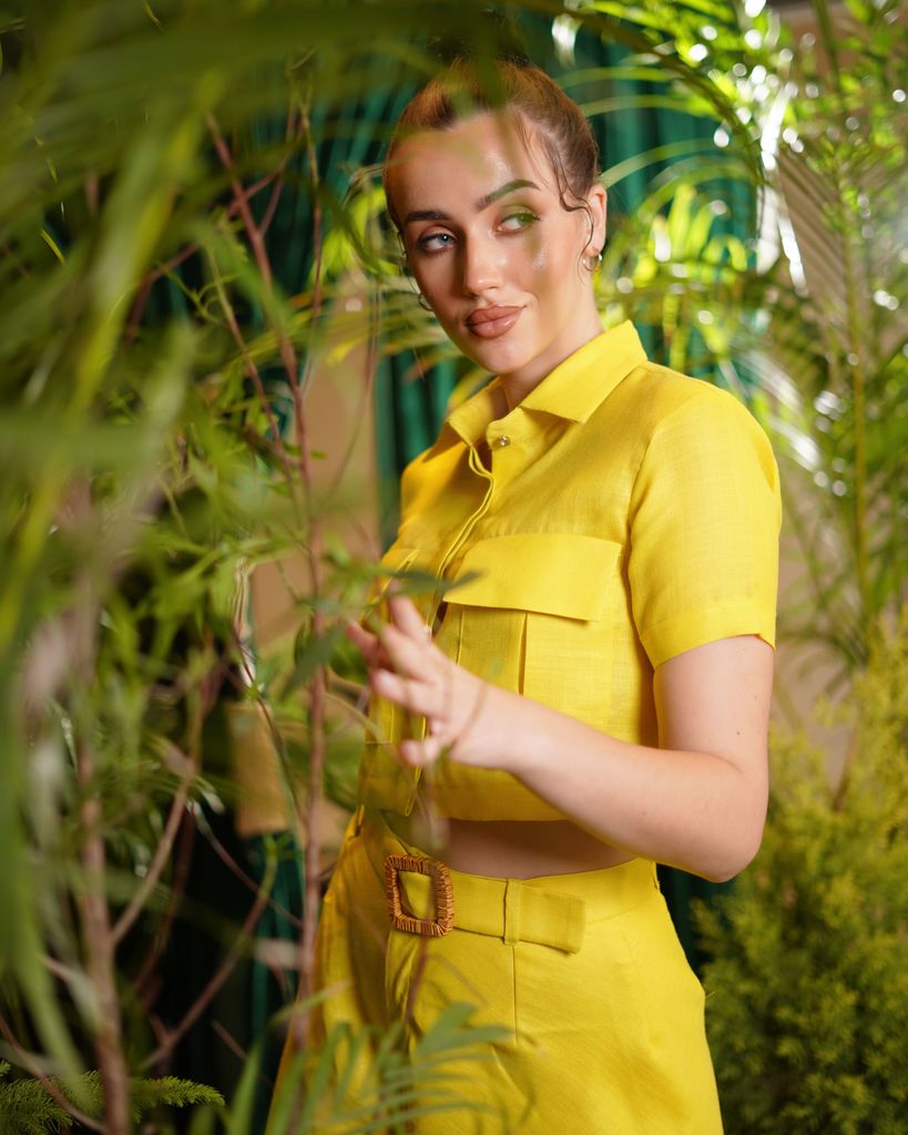 Yellow Linen Flared Co-ord – photo 3