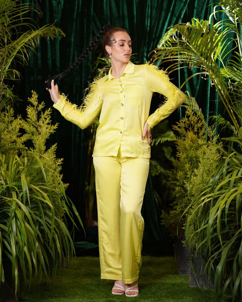 Yellow feather coord set – photo 3