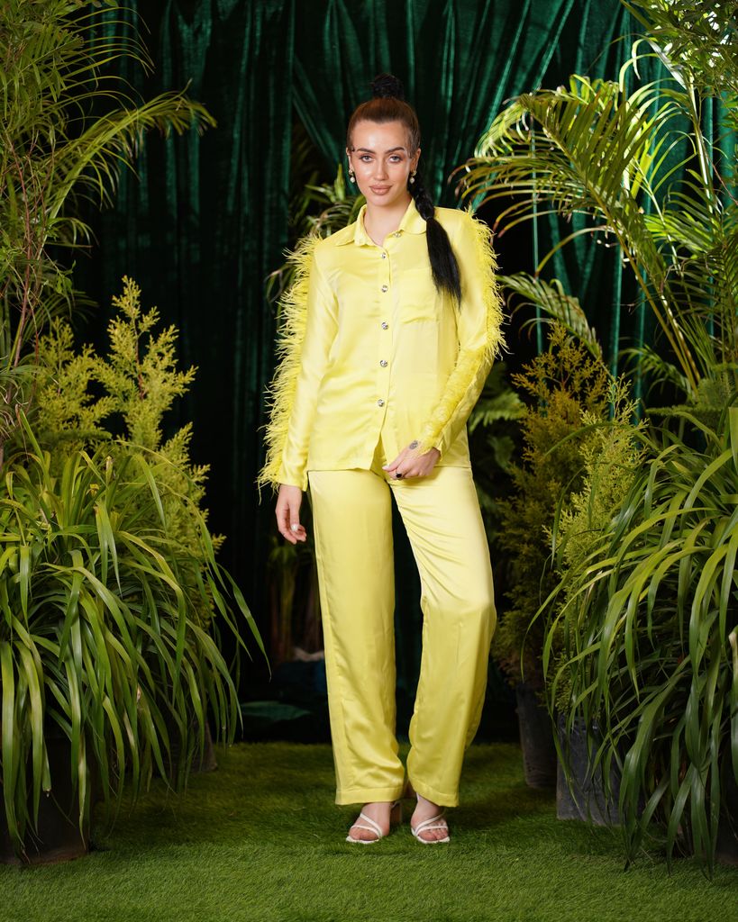 Yellow feather coord set – photo 4