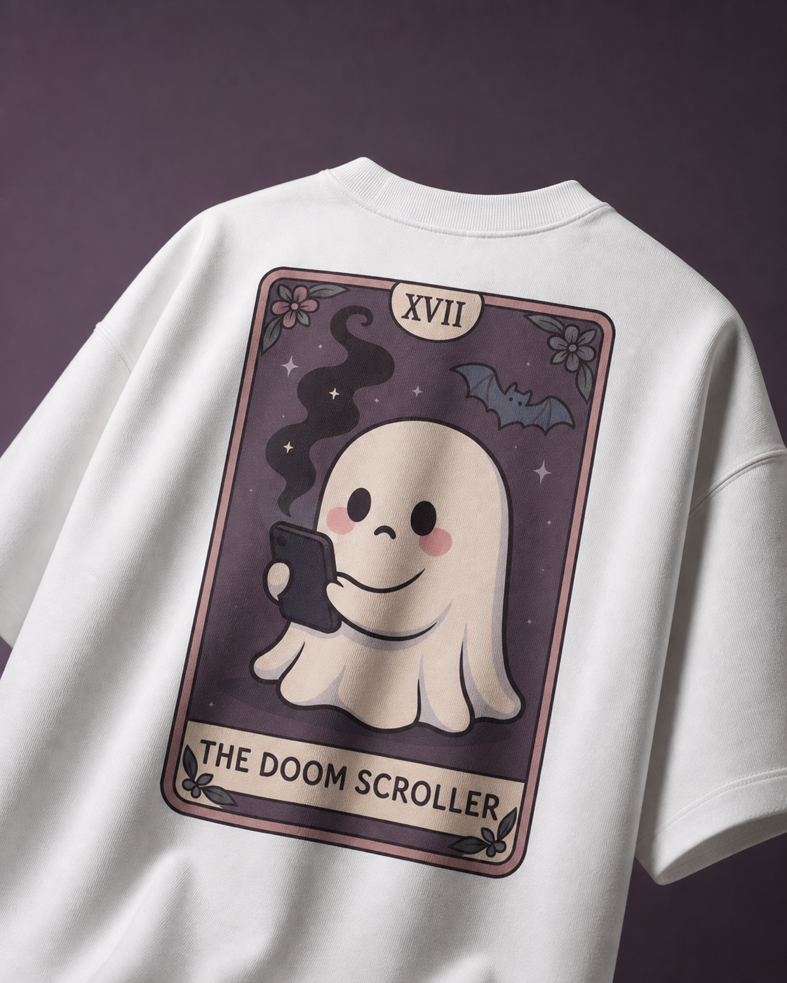 The Doom Scroller Unisex Oversized Tee - back view
